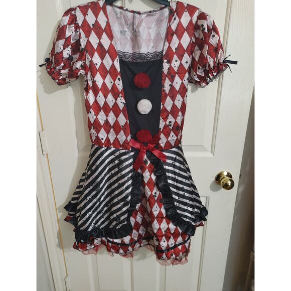 Spirit Halloween Twisted Clown Circus Misfit Zombie Dress Girls XL One Piece - Picture 2 of 5